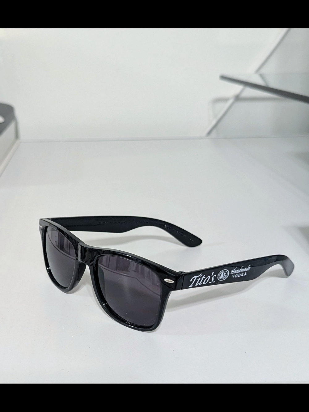 Tito's Black Women's Unisex Sunglasses with Logo